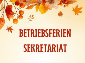 Betriebsferien Sekretariat